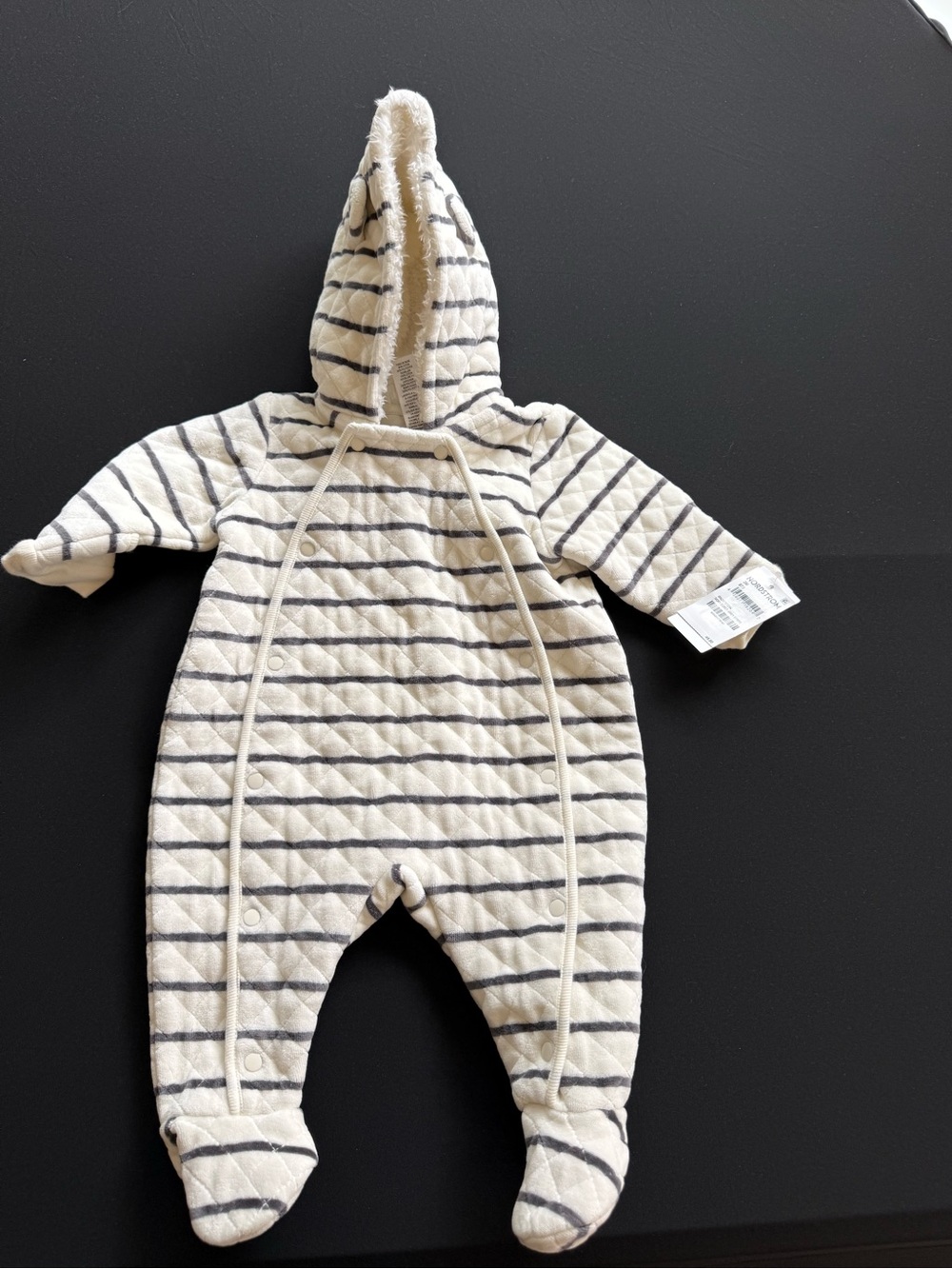 Striped Hooded Baby Bunting